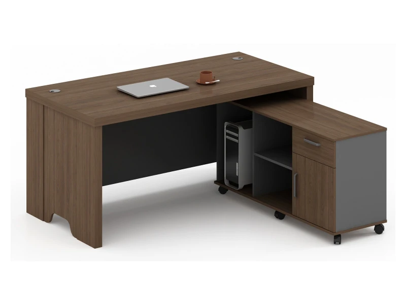 Modern Manager Office Desk with Mobile Side Cabinet - TS-B1608