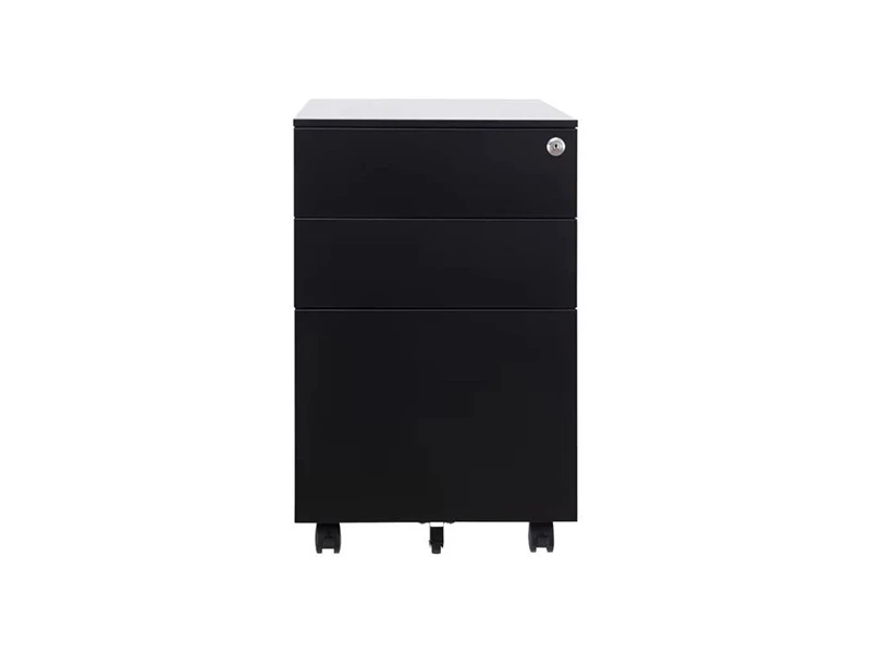 3 Drawer Mobile Pedestal Cabinet with Lock for Office Storage