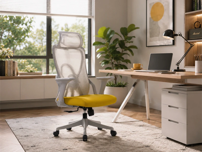 Ergonomic Mesh Office Chair with Adjustable Headrest 