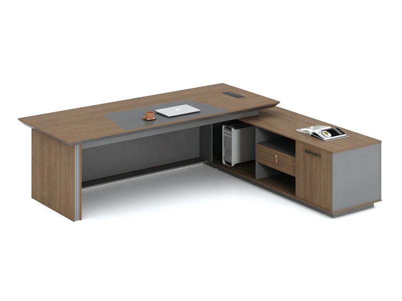 Luxury Executive Office Desk with Side Cabinet | TS-B Series