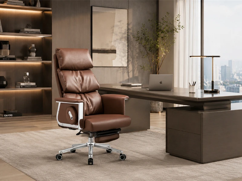 Luxury Reclining Executive Office Chair with Footrest - 2420A