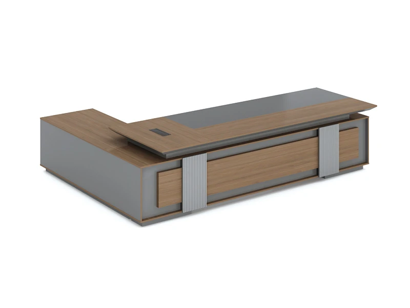 Luxury Executive Office Desk with Side Cabinet | TS-B Series