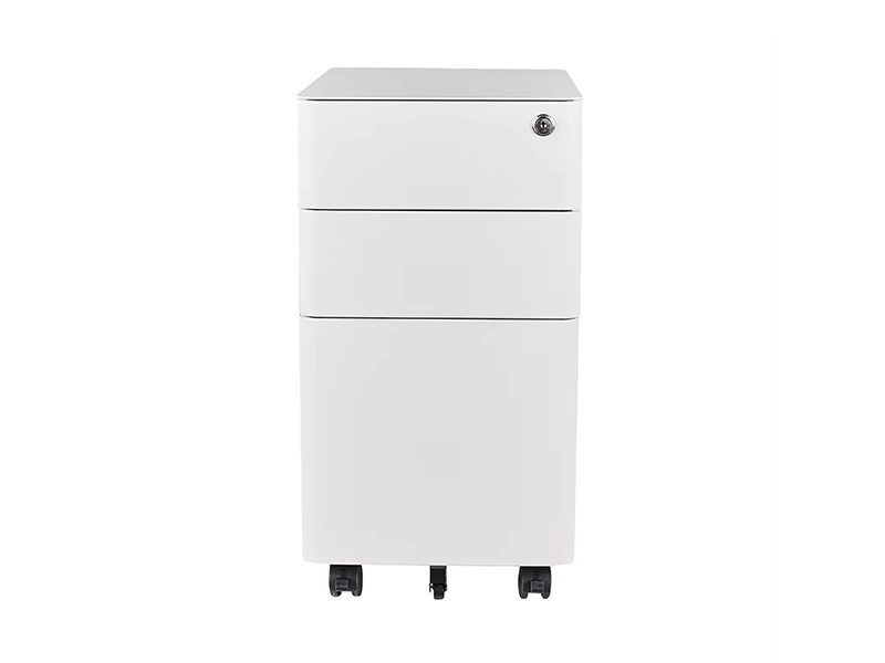 3 Drawer Mobile Pedestal Cabinet with Lock for Office Storage