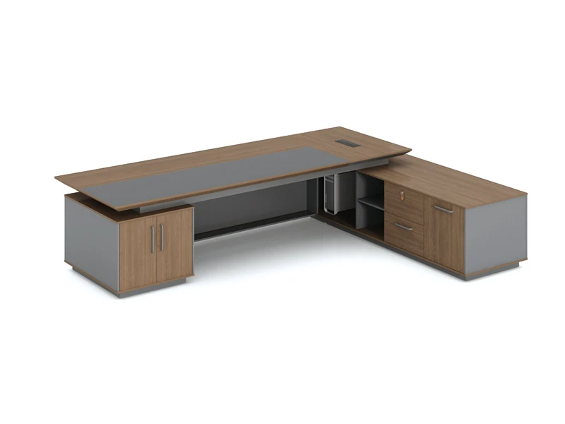 Luxury Executive Office Desk with Side Cabinet | TS-B Series