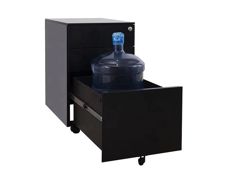 3 Drawer Mobile Pedestal Cabinet with Lock for Office Storage
