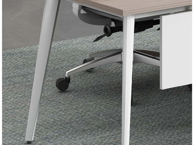 Modern Executive Office Desk with Side Cabinet - LP-B0120