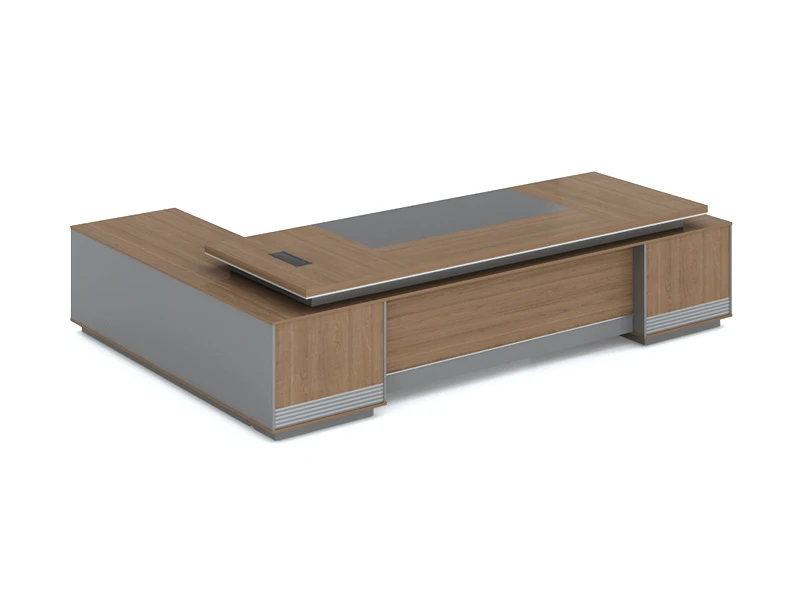 Luxury Executive Office Desk with Side Cabinet | TS-B Series