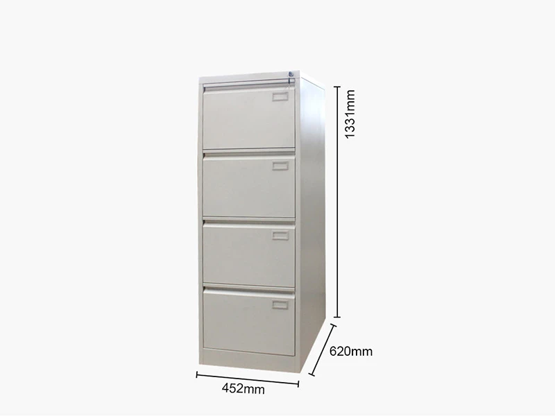 4 Drawer Vertical Filing Cabinet with Lock for Office Document Storage