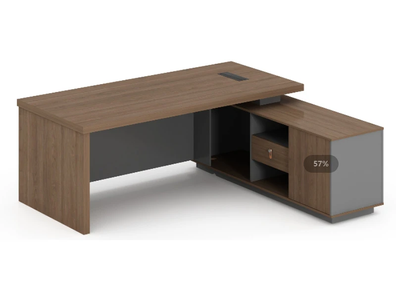 Luxury Executive Office Desk with Side Cabinet | TS-B Series