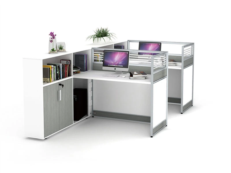 Office Workstations Modular Cubicles with Integrated Side Storage
