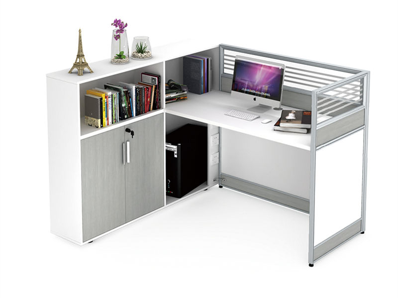 Office Workstations Modular Cubicles with Integrated Side Storage