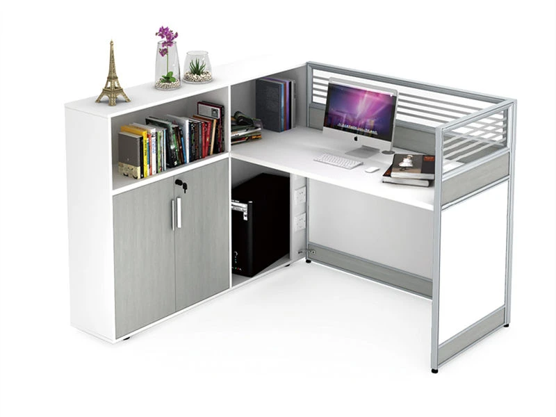 Office Workstations Modular Cubicles with Integrated Side Storage