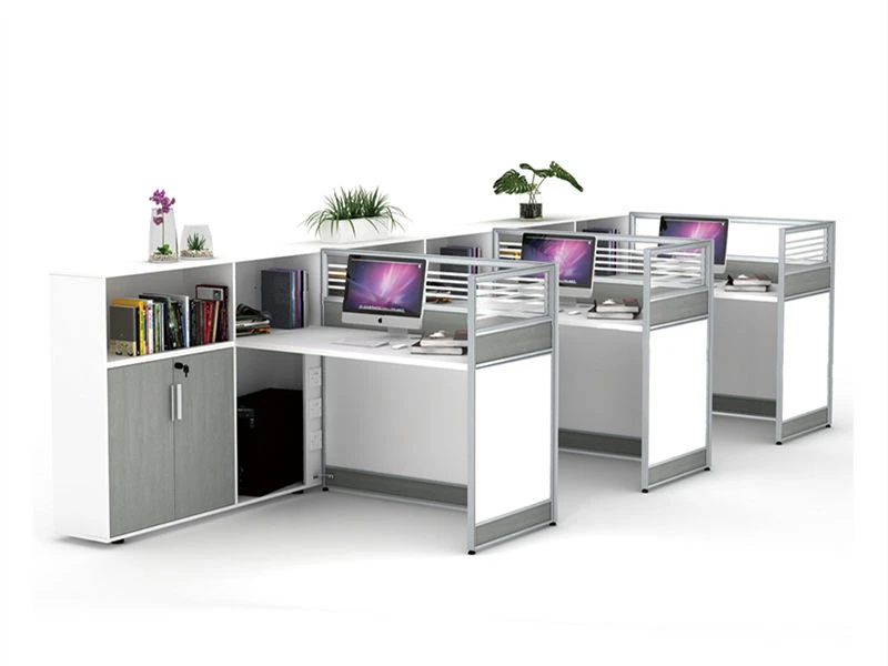 Office Workstations Modular Cubicles with Integrated Side Storage