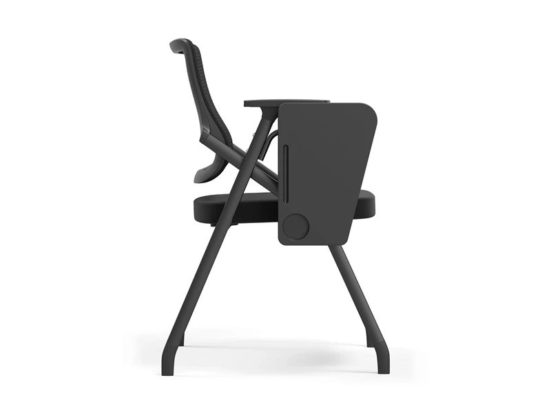 Folding Mesh Stacking Chair with Wheel & Writing Pad