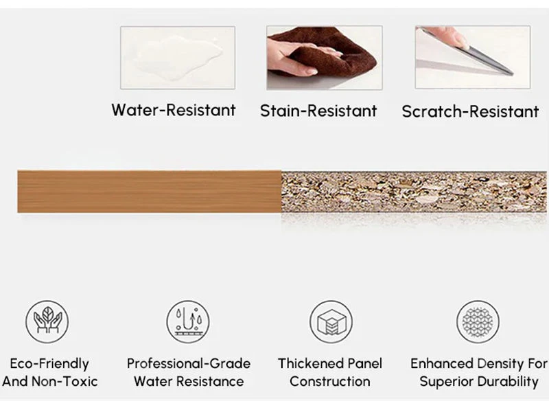 Crafted from eco-friendly E1 Particle Board
