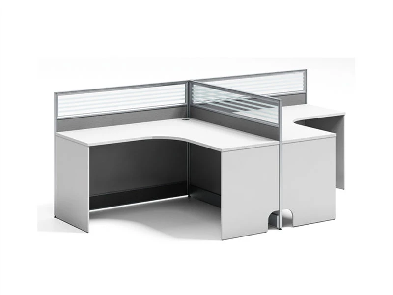  L-Shaped Modular Cubicle with Integrated Storage Pedestal & Partitions