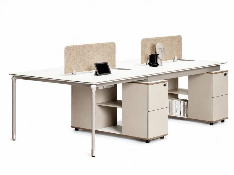Modern Executive Office Workstation Desk with Storage Cabinet