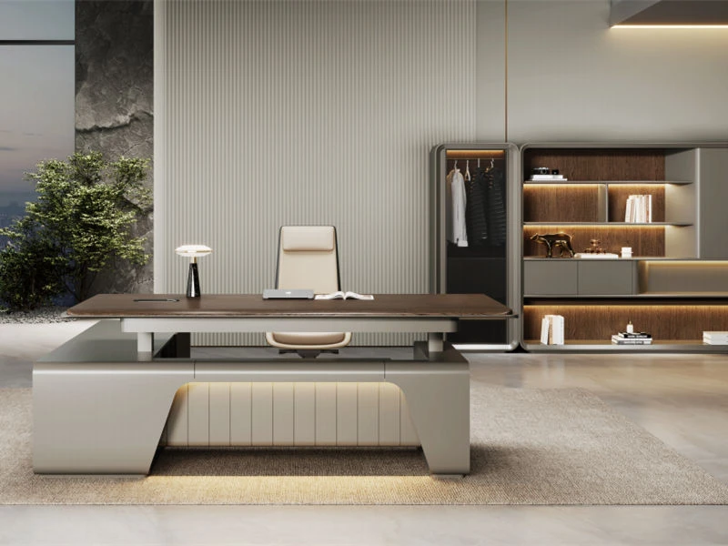 L-shaped Executive Standing Desks | Adjustable Height Desk