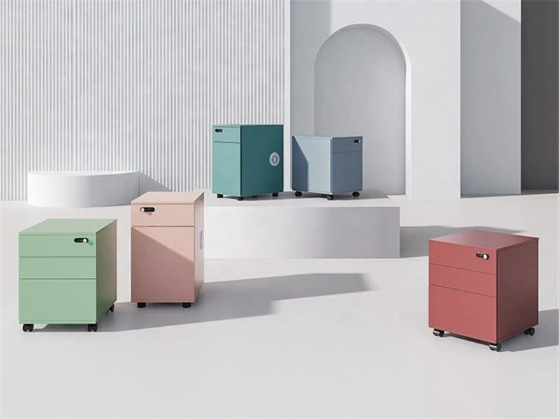 Diverse & Colorful Wooden Pedestal File Cabinets