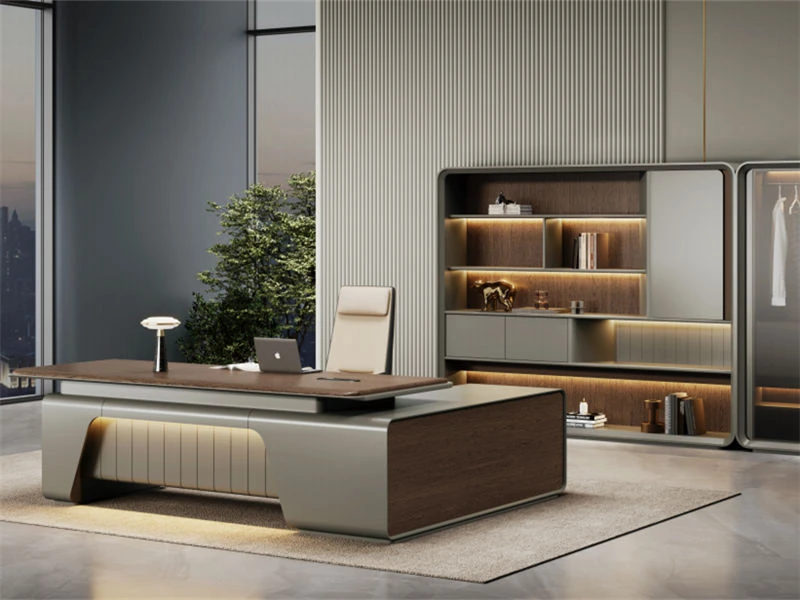 L-shaped Executive Standing Desks | Adjustable Height Desk