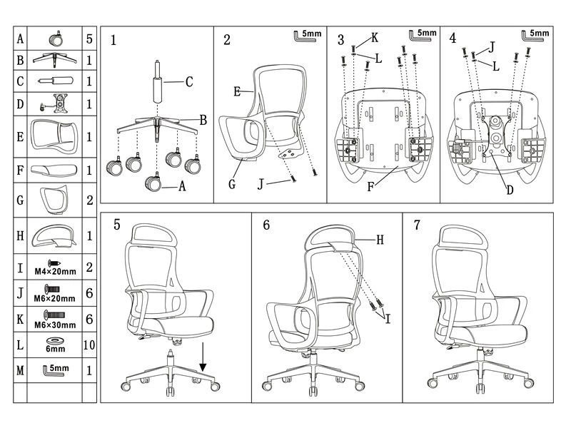 High Back Mesh Chair with 2D Headrest | Swivel Task Chairs