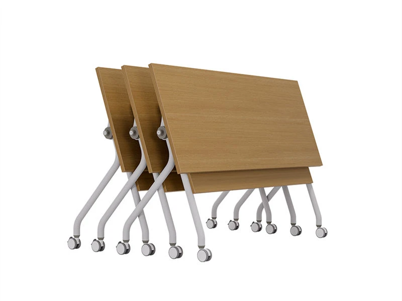 Flip-Top Nesting Office Training Table with Wheels