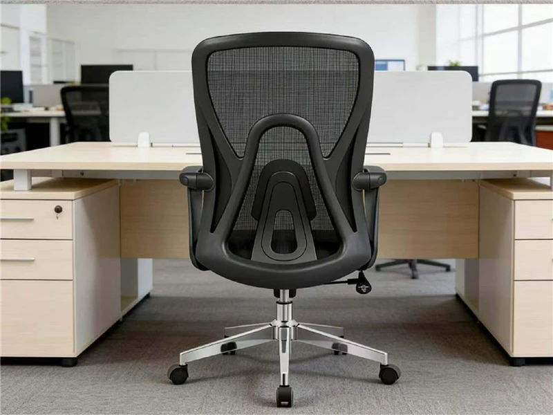 Mid-Back Mesh Ergonomic Task Chair with Black Frame