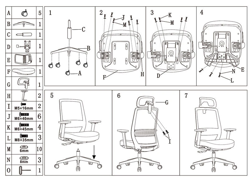 Computer High Back Chair | Office Desk Chair with Arms