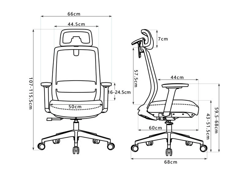 Black Mesh Manager Chairs | High Back Managerial Desk Chair