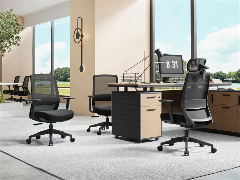 Black Mesh Manager Chairs | High Back Managerial Desk Chair