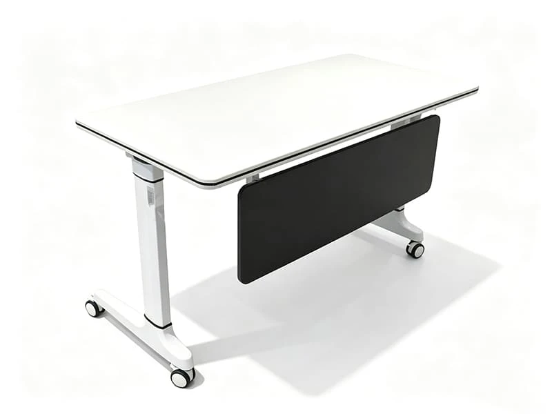 Modern Flip-Top Training Table with Wheels for Meeting Rooms
