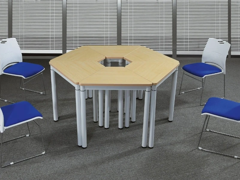 Triangle Office Training Table for Collaborative Learning