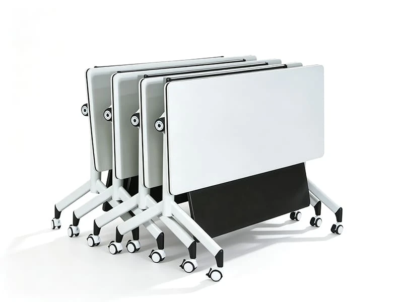 Flip-Top Nesting Training Table with Wheels for Meeting Rooms