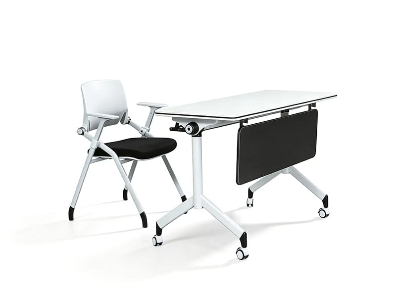 Flip-Top Nesting Training Table with Wheels for Meeting Rooms