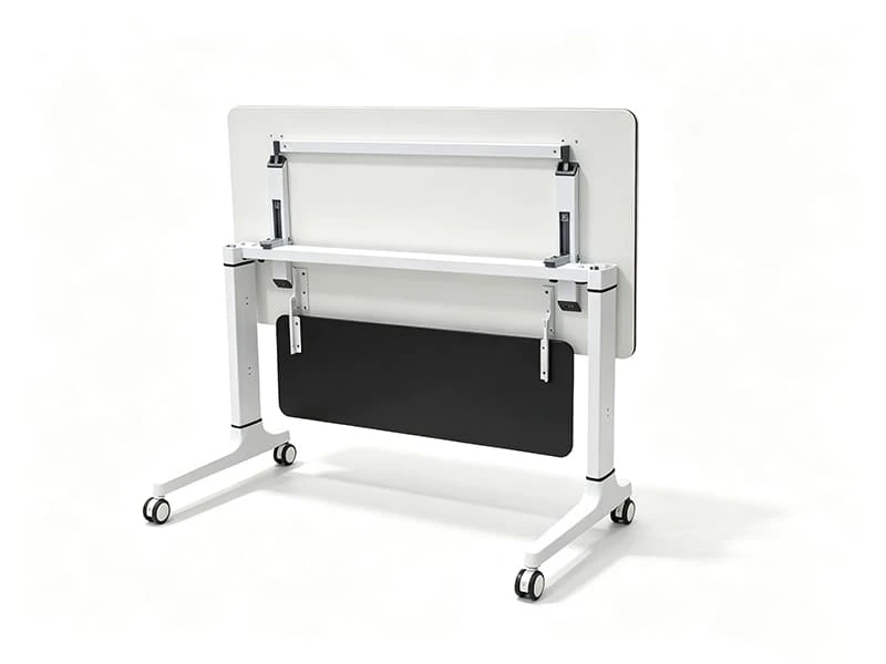 Modern Flip-Top Training Table with Wheels for Meeting Rooms