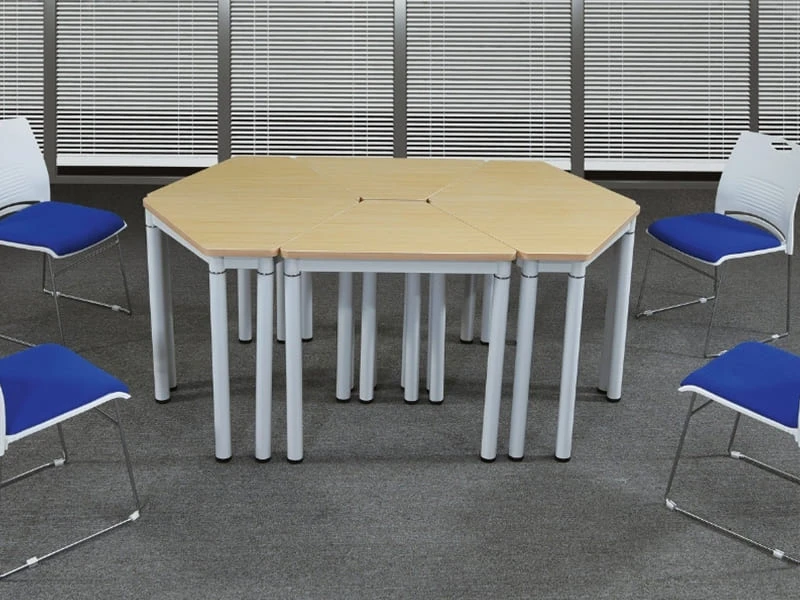 Triangle Office Training Table for Collaborative Learning