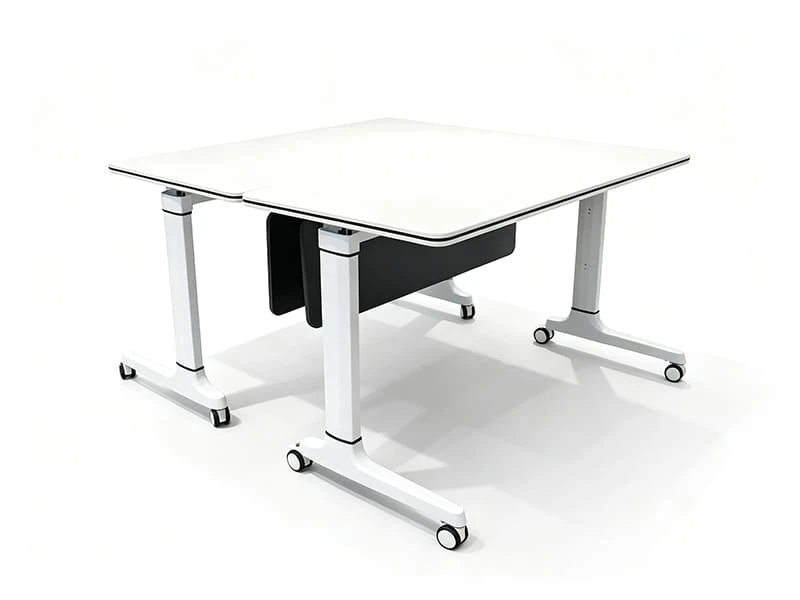 Modern Flip-Top Training Table with Wheels for Meeting Rooms
