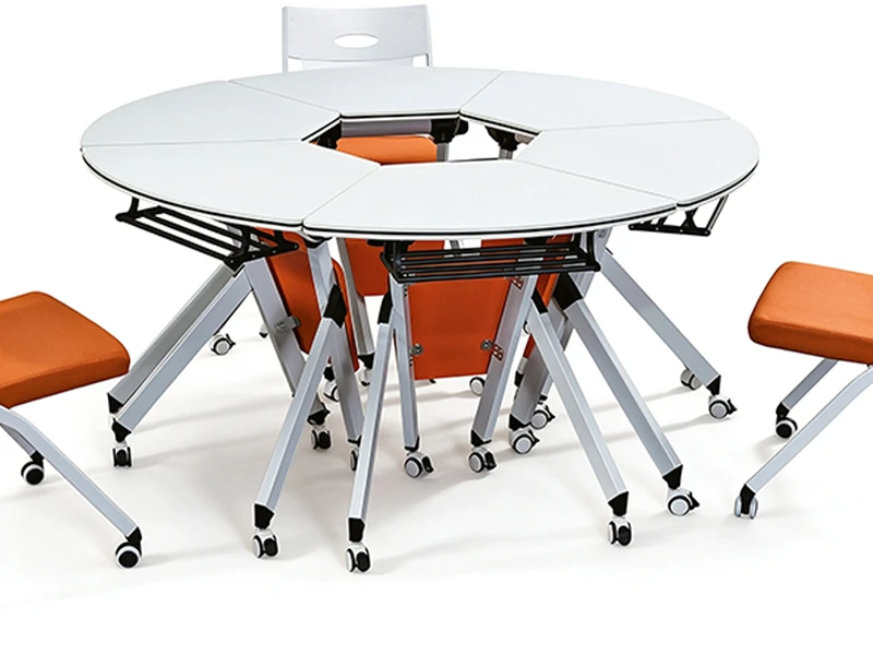 Triangle Flip-Top Training Table with Wheels | LINRAY