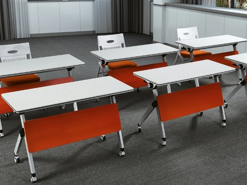 Triangle Flip-Top Training Table with Wheels | LINRAY