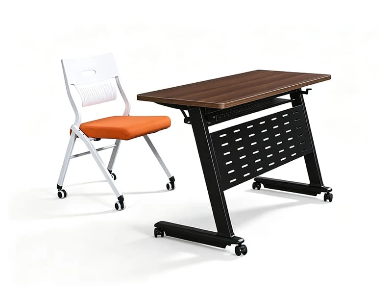 Commercial Flip-Top Nesting Training Table with Modesty Panel