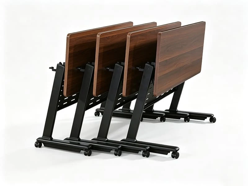 Commercial Flip-Top Nesting Training Table with Modesty Panel