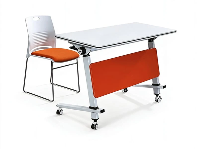Flip-Top Nesting Training Table with Wheels for Flexible Spaces