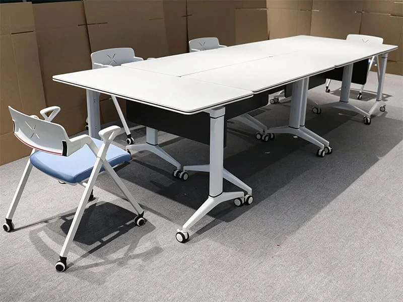 Premium Flip-Top Training Table with Wheels for Meeting Spaces