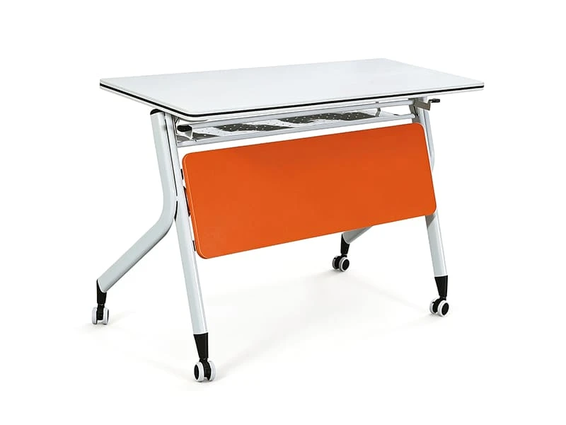 Flip-Top Mobile Training Table with Wheels and Modesty Panel