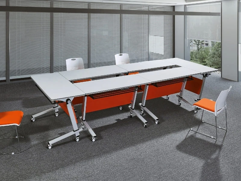 Flip-Top Nesting Training Table with Wheels for Flexible Spaces