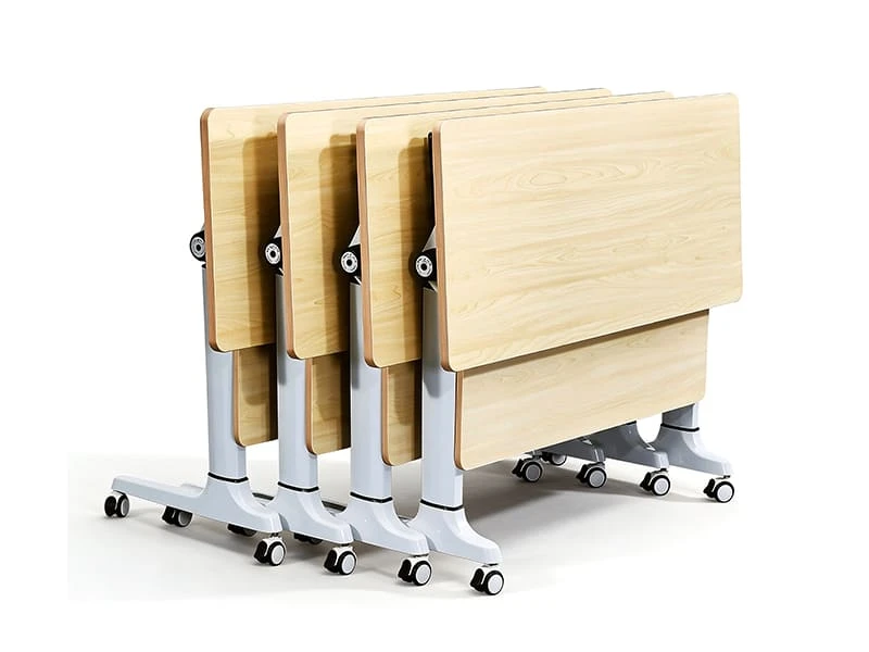 Commercial Flip-Top Mobile Training Table with Folding Design