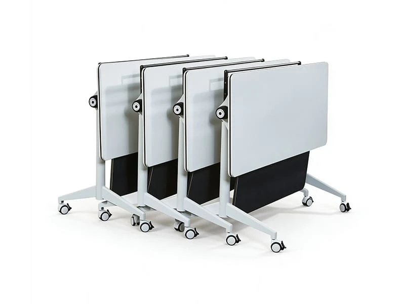 Heavy Duty Flip-Top Training Table with Wheels for Meetings