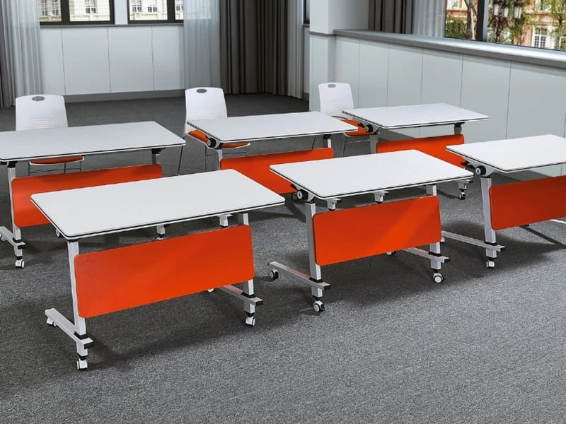 Flip-Top Nesting Training Table with Wheels for Flexible Spaces