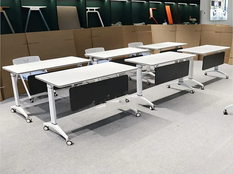 Premium Flip-Top Training Table with Wheels for Meeting Spaces