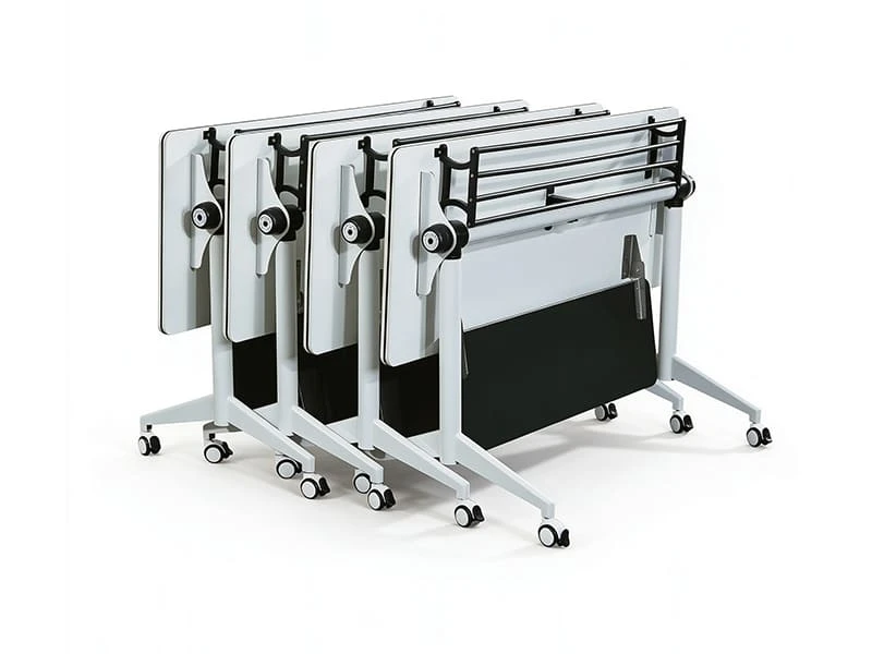 Heavy Duty Flip-Top Training Table with Wheels for Meetings